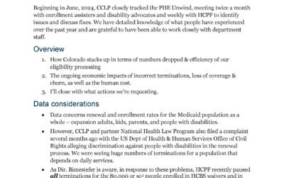 June 2024 Joint Budget Committee presentation on PHE Unwind